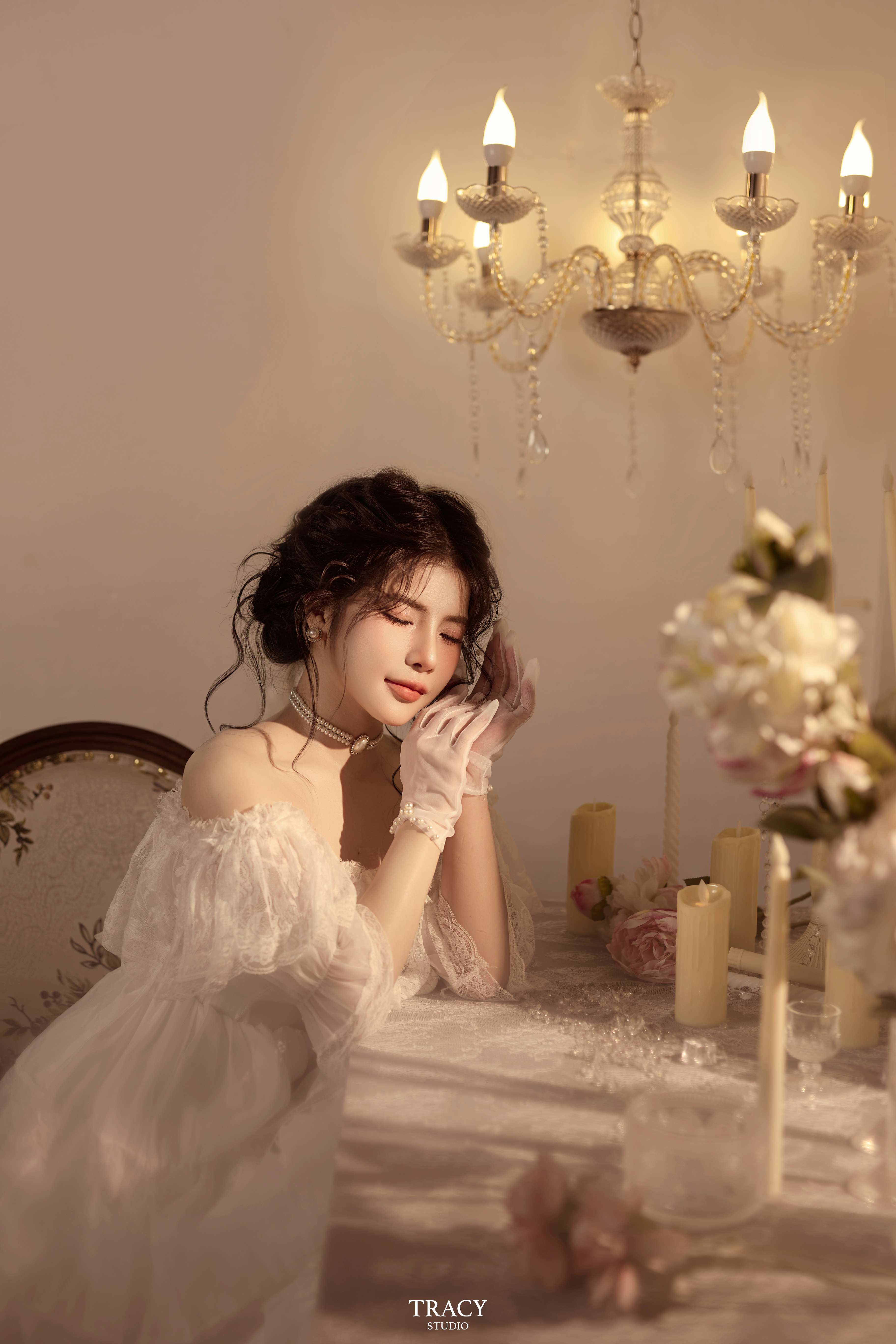 tracy studio chụp concept nàng thơ cổ điển